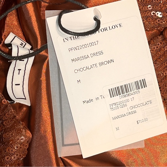 NWT IN THE MOOD FOR LOVE MARISSA HALTER NECK COCKTAIL DRESS IN  CHOCOLATE $710 - Picture 9 of 10